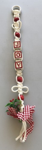 Vintage macrame joy christmas - joy,