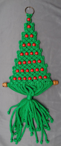 Macrame christmas tree - christmas, vtg