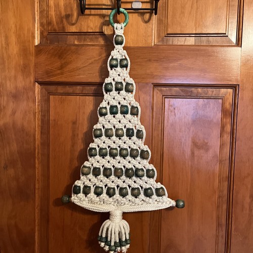 Vintage white macrame - white,