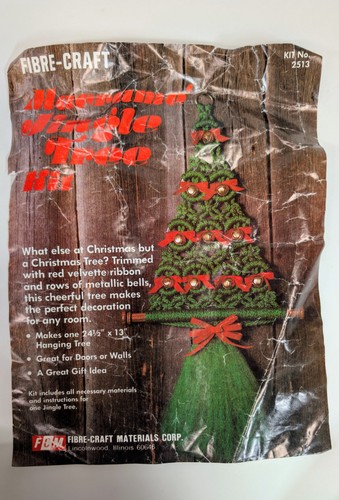 Vtg fibre craft macrame jingle - craft,