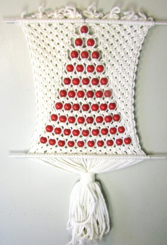 Vintage hand made white - vintage, white/red
