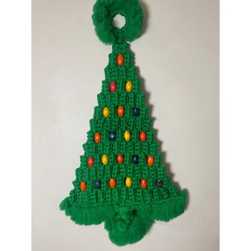 Vintage macrame christmas tree - vintage,